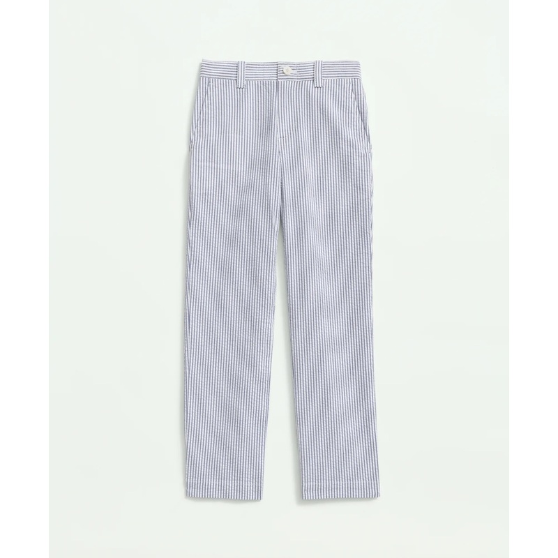 Boys Stretch Cotton Seersucker Pants