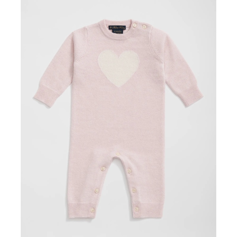 Cashmere Heart Motif Onesie