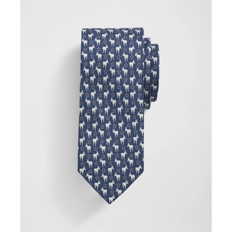 Donkey Motif Silk Tie