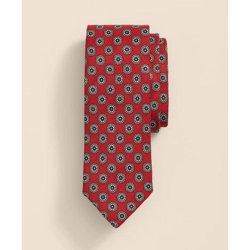 Linen-Silk Medallion Tie