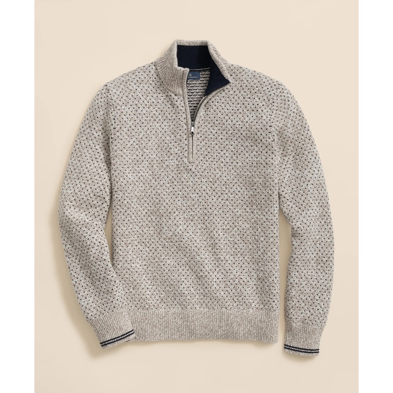 Merino-Wool Blend 1818 Dot Half-Zip Sweater