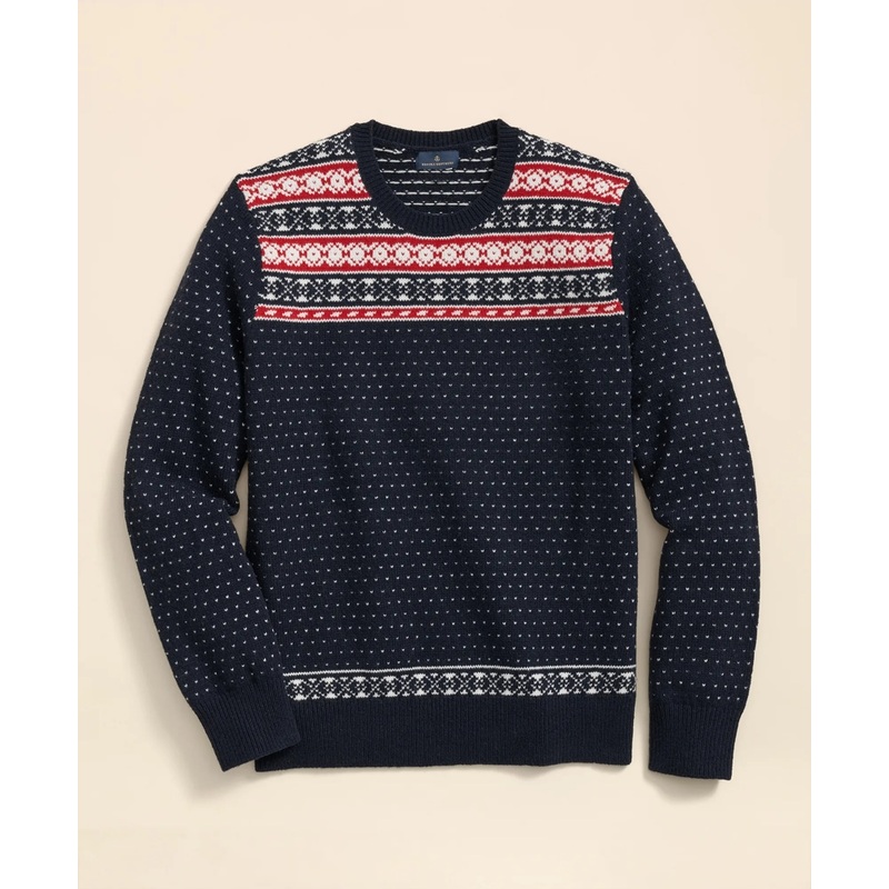 Merino-Wool Blend Fair Isle Sweater