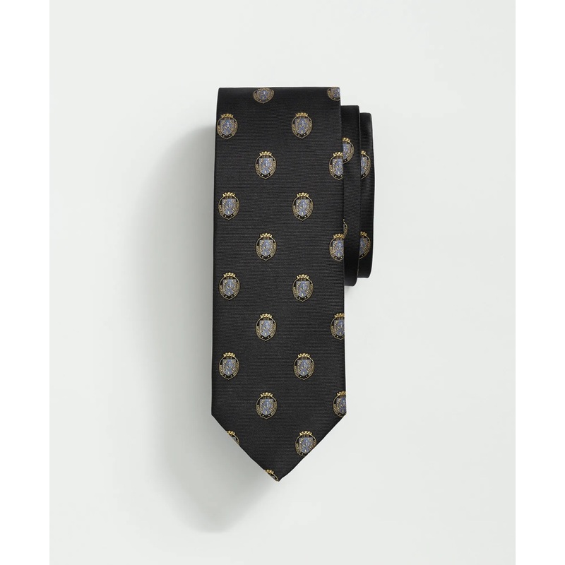 Silk BB Crest Embroidered Tie