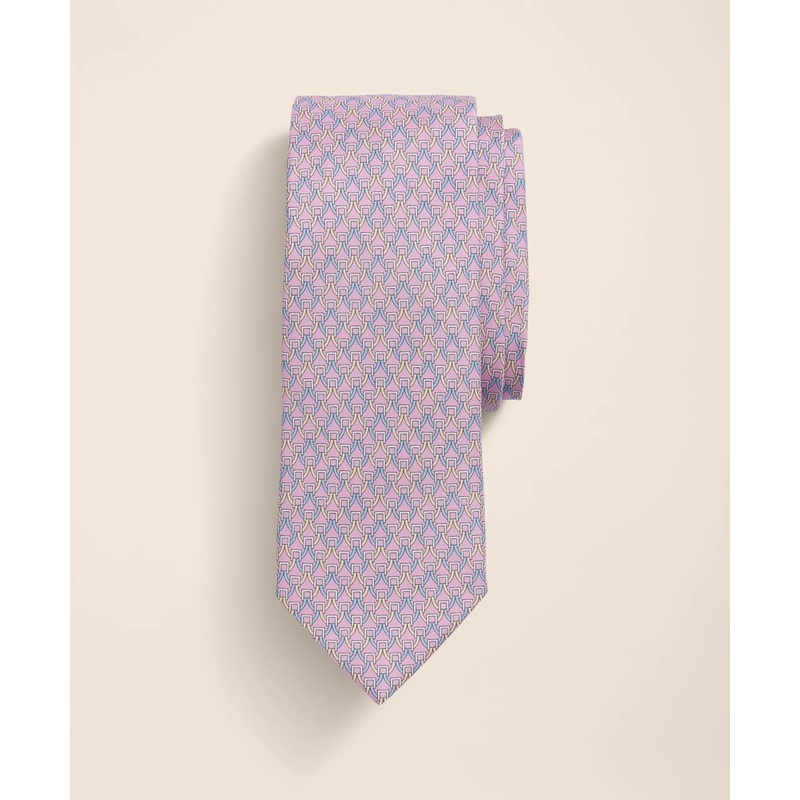 Silk Bit Link Motif Tie
