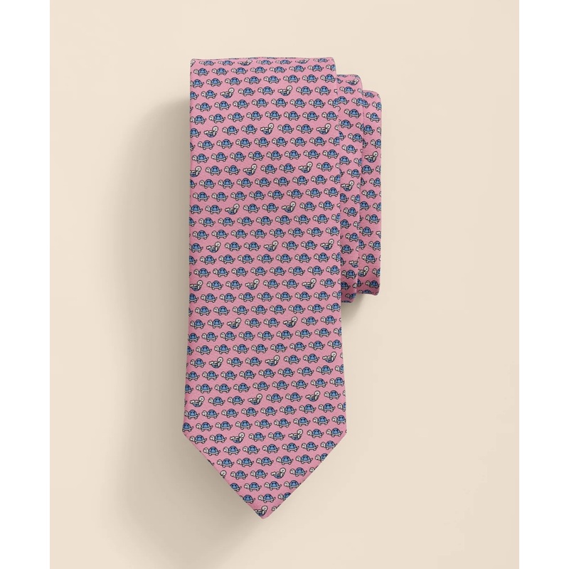 Silk Turtle Motif Tie