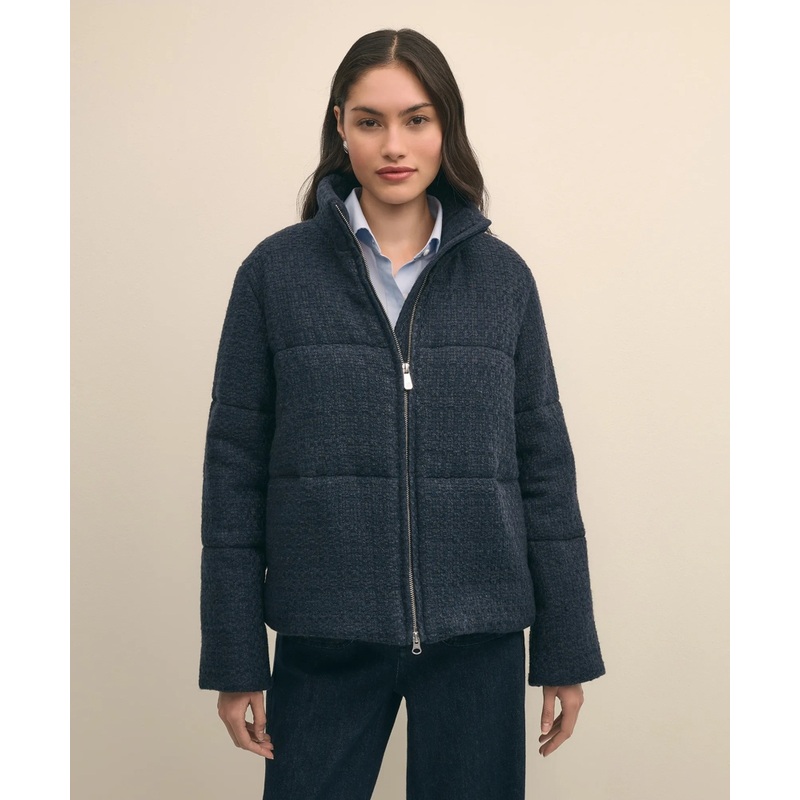 Tweed Short Puffer Jacket