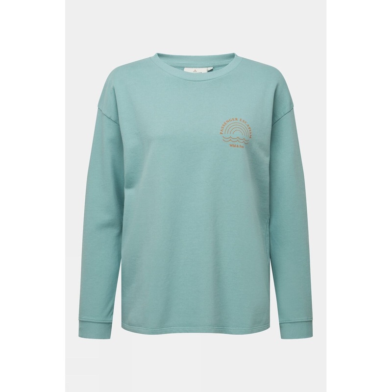 Passenger Womens Rainbow Recycled Cotton Oversized Sweatshirt