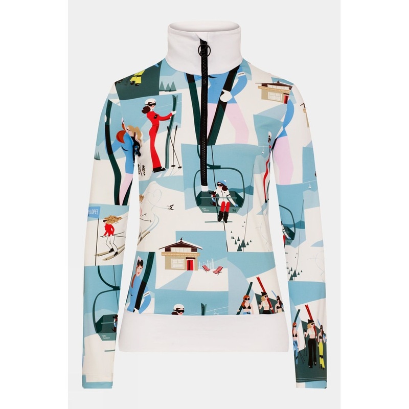 Toni Sailer Sports Womens Wieka Print Half Zip Top