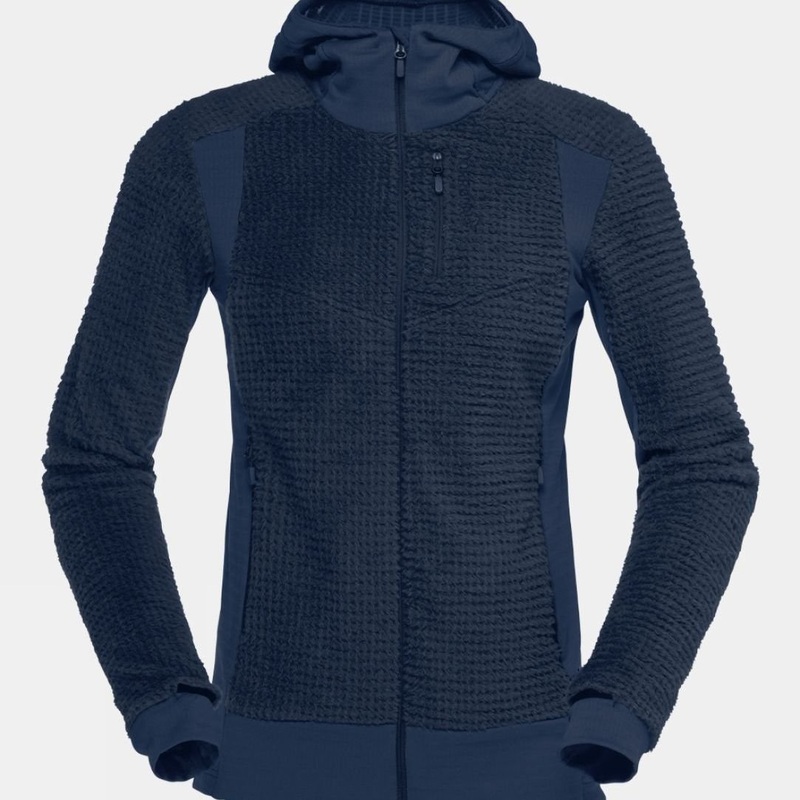 Norrona Womens Falketind Alpha120 Full Zip Hood Jacket