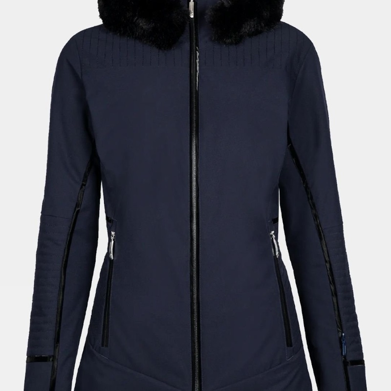 Henri Duvillard Womens Elise Faux Fur Ski Jacket