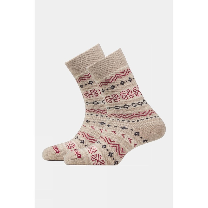 Ayacucho Unisex Light Fair Isle Crew Wool Socks