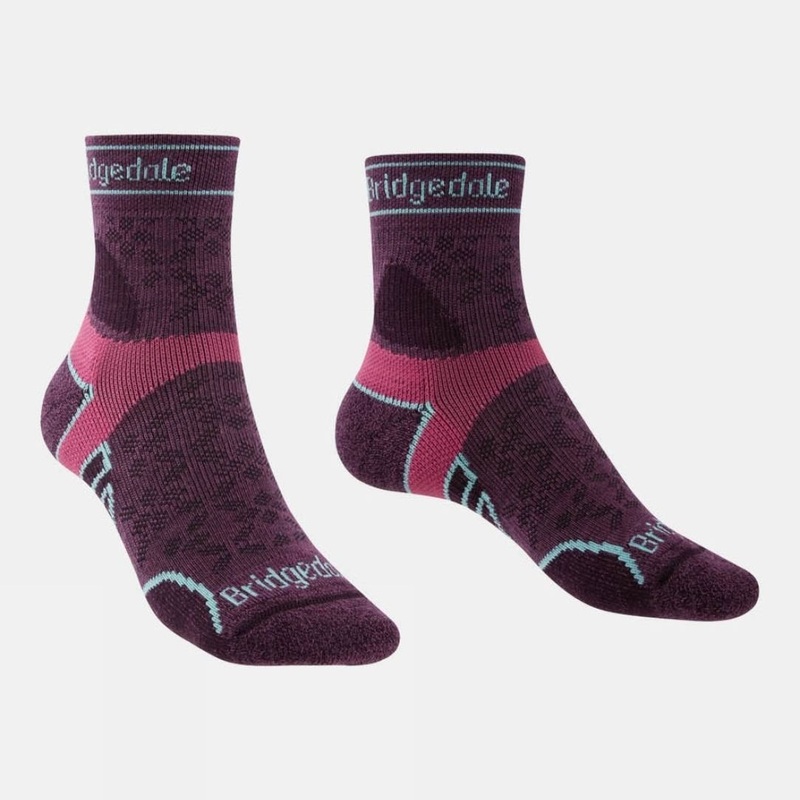 Bridgedale Womens Lightweight T2 Merino Sport 3/4 Crew Socks