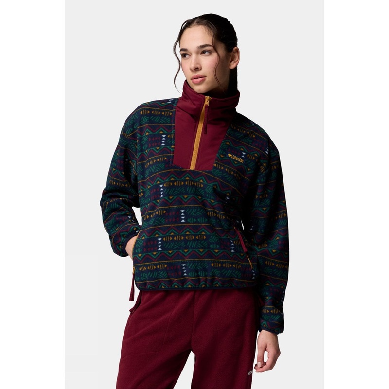 Columbia Womens Sequoia Grove Printed Half Zip Fleece