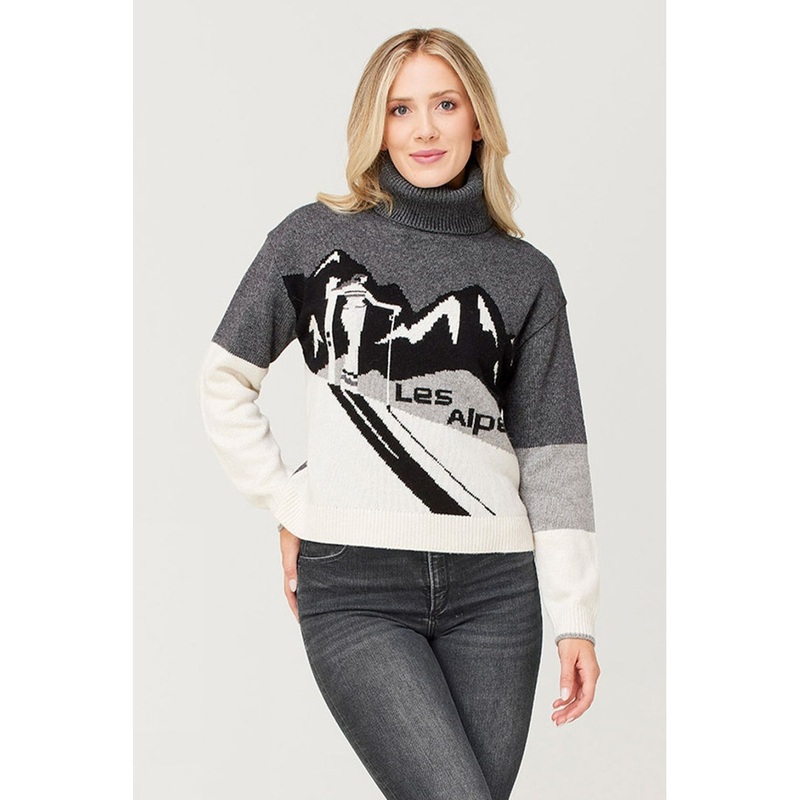 Krimson Klover Womens Les Alpes Turtleneck Knitted Sweater