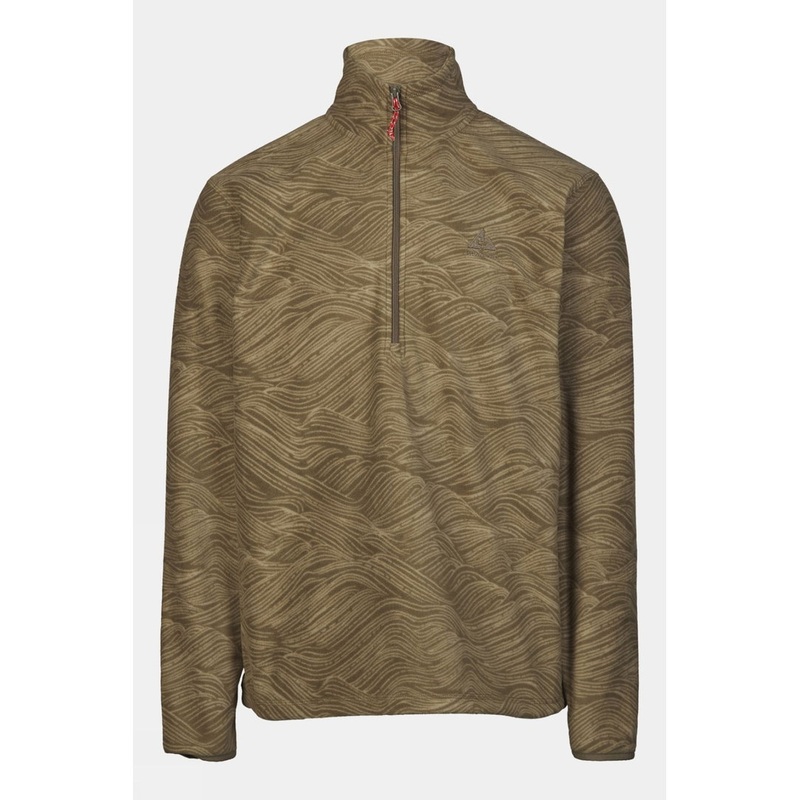 Ayacucho Mens Wave Printed Half Zip Fleece