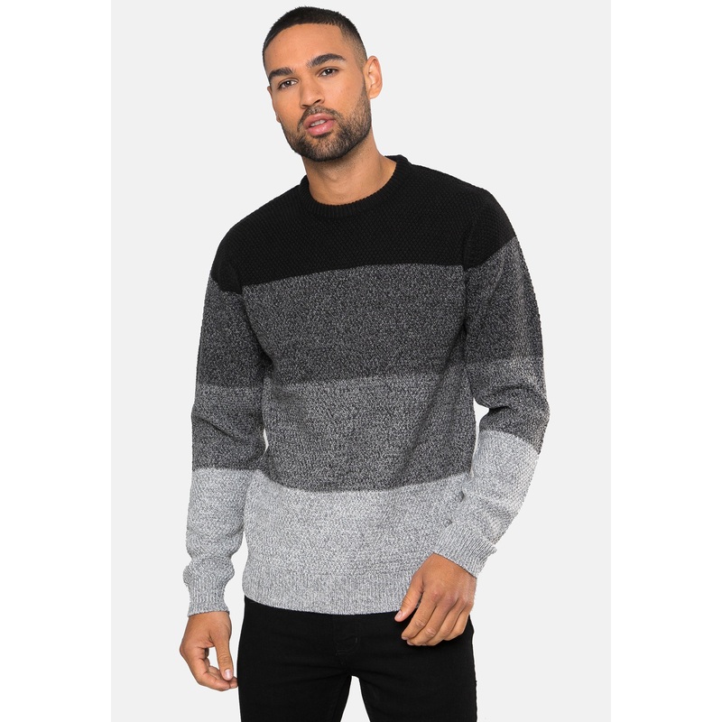Black Ombr Crew Neck Jumper Black Ombre S