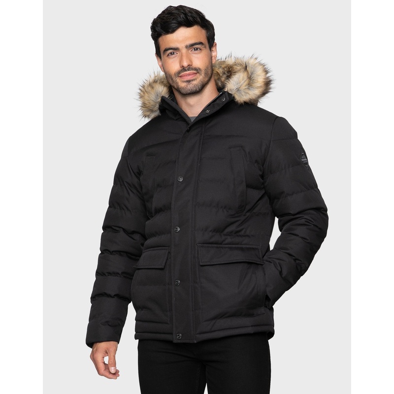 Black Parka Coat Black S