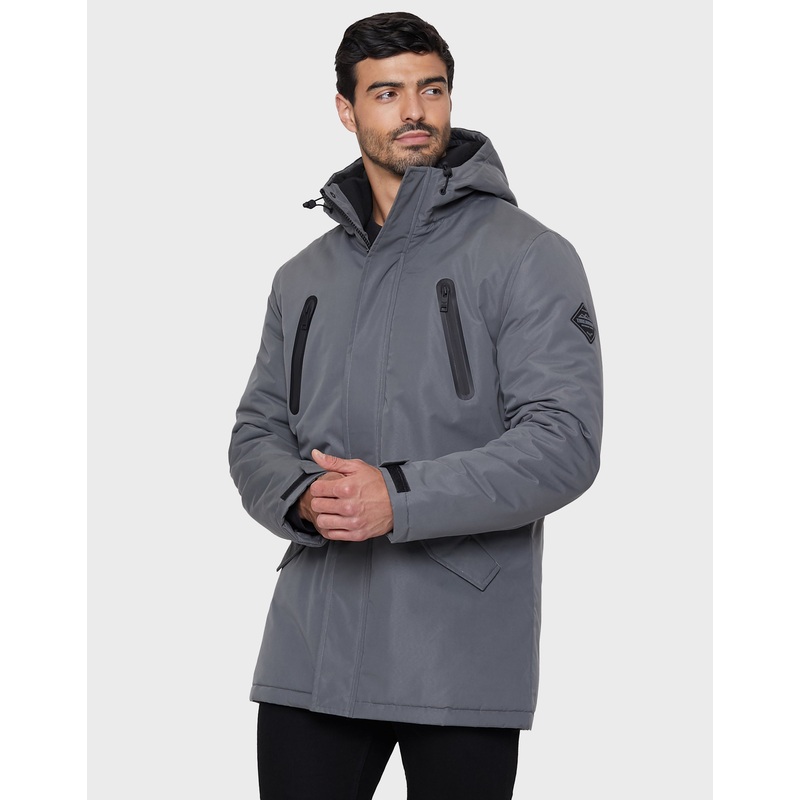 Charcoal Grey Padded Coat Charcoal Grey S
