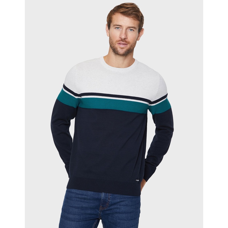 Navy Mix Colourblock Jumper Navy Mix S