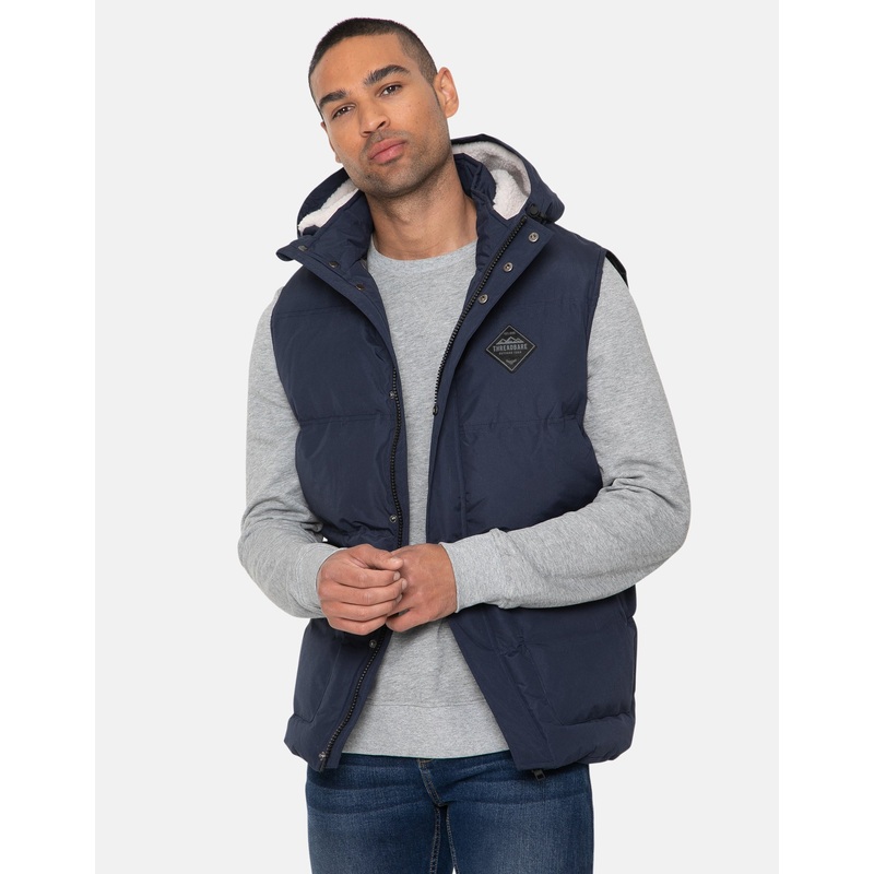 Navy Quilted Gilet Navy S
