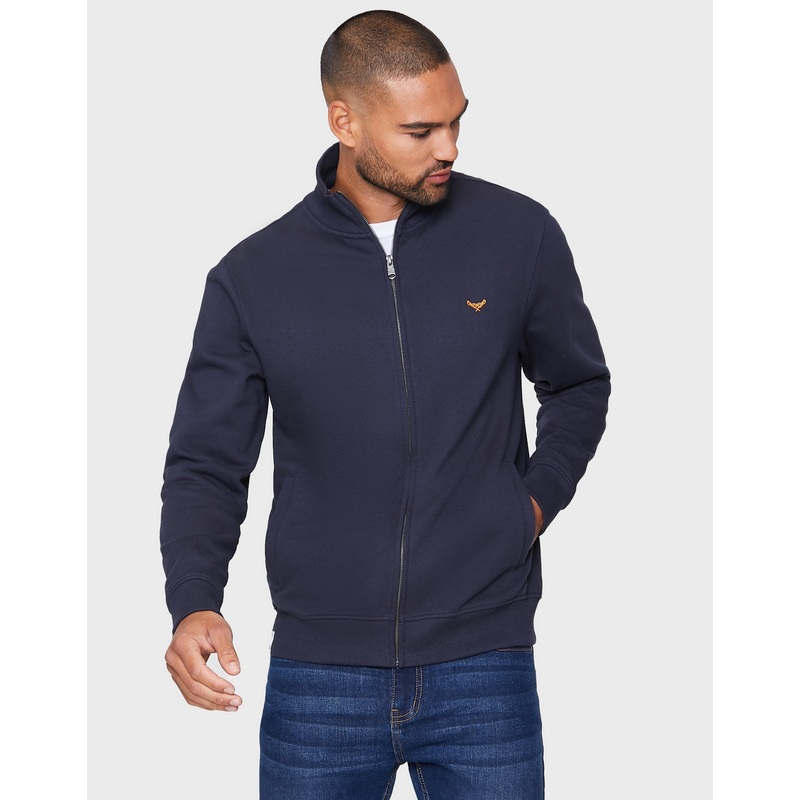 Navy Zip-Up Fleece Jumper Navy S