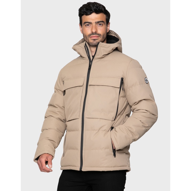 Stone Hooded Utility Coat Stone S