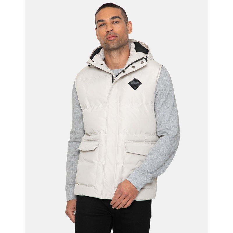 Stone Quilted Gilet Stone S