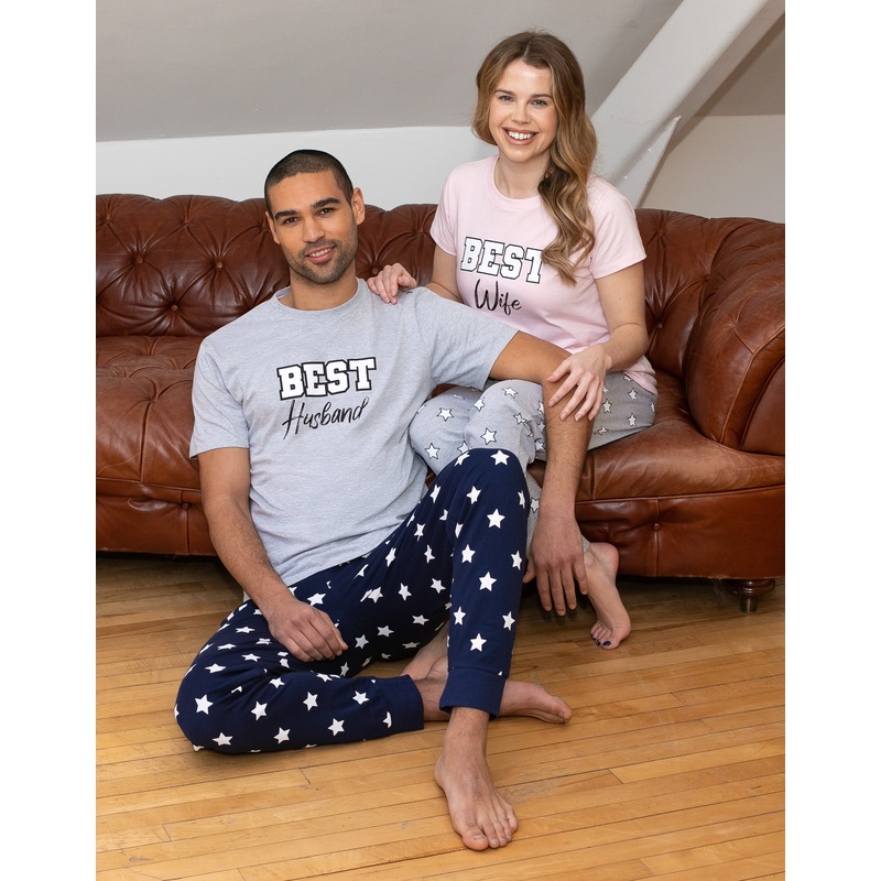 Grey Cotton Pyjama (2-Piece Set) Grey Marl S
