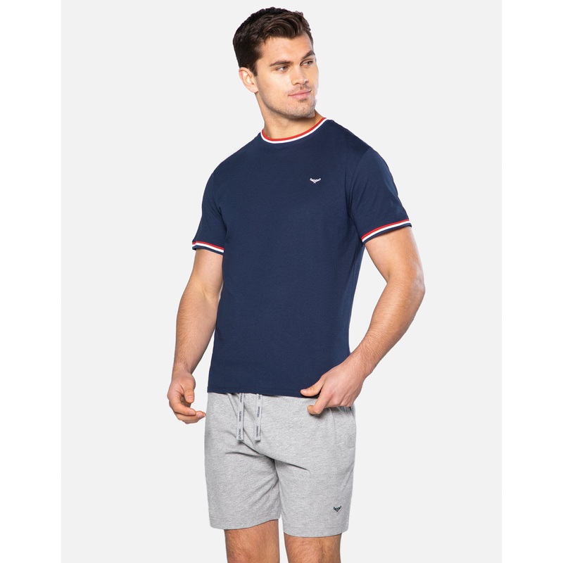 Navy Pyjama Short & T-Shirt (2-Piece Set) Navy S