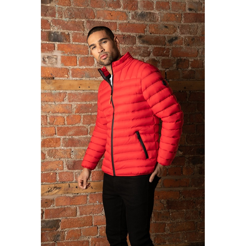 Red Lightweight Puffer Jacket Red S