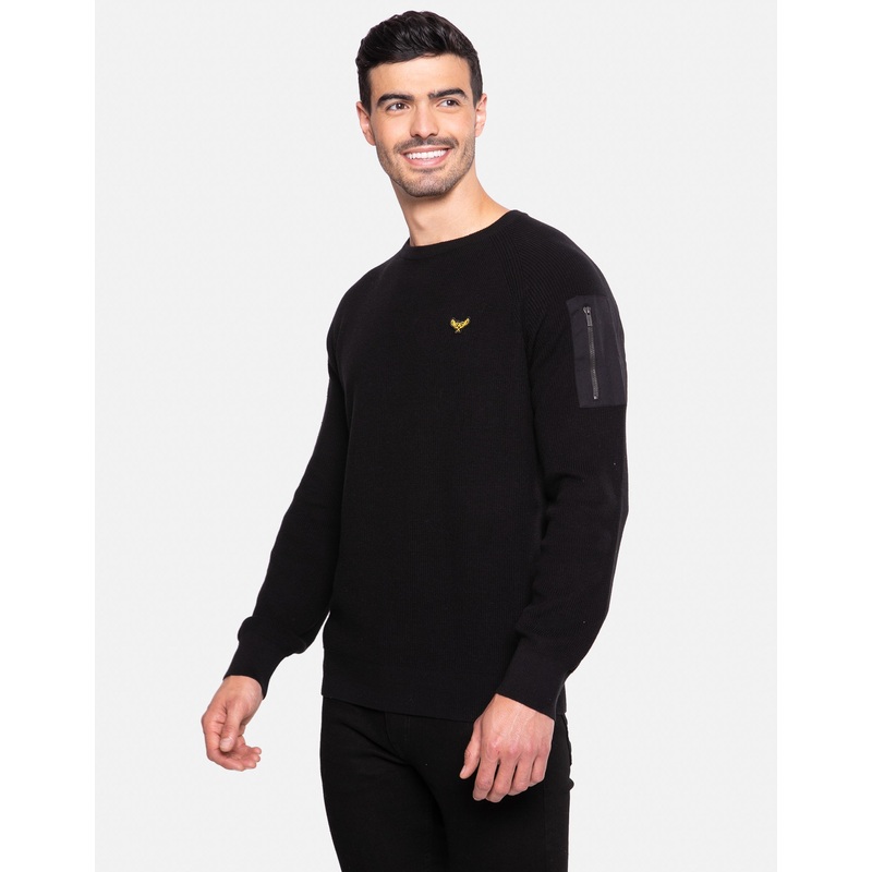Black Crew Neck Jumper Black S