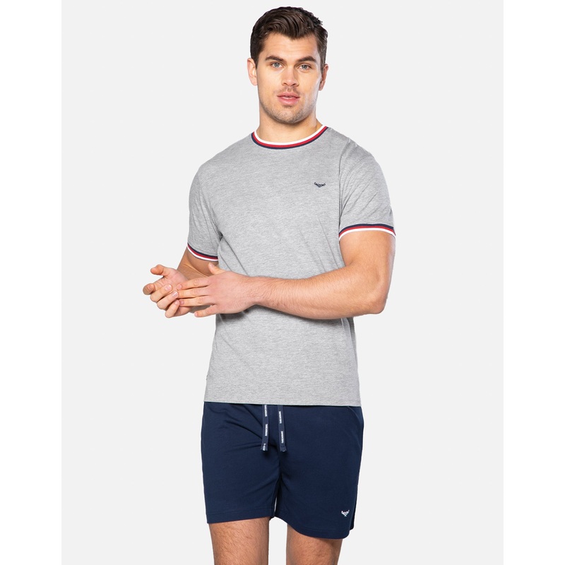 Grey Pyjama Short & T-Shirt (2-Piece Set) Grey Marl S