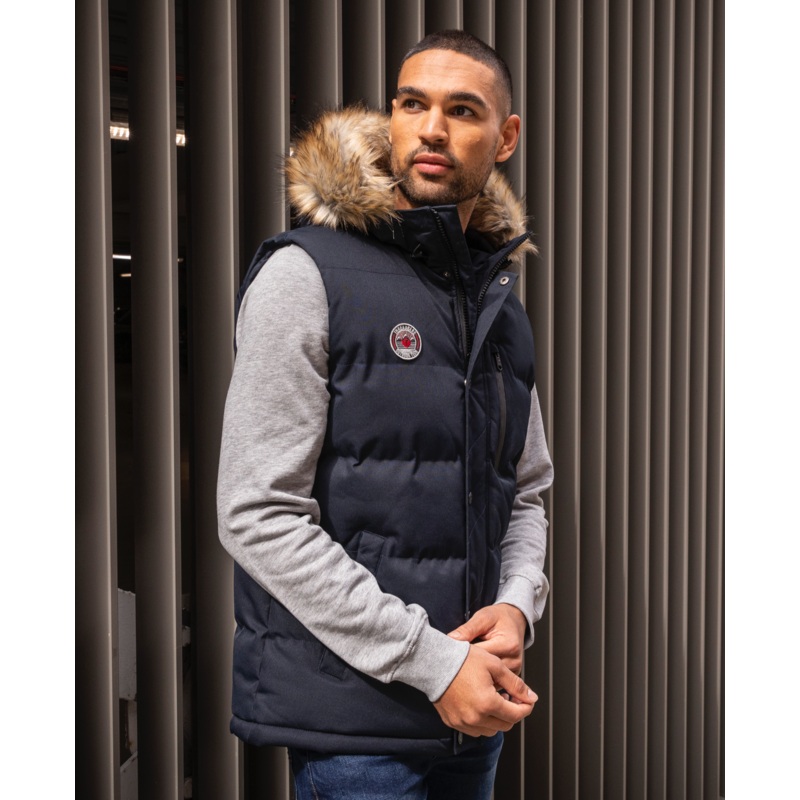 Navy Parka Gilet Navy S