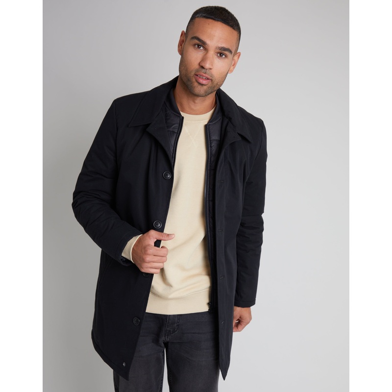 Black Mock Layer Padded Mac Black S