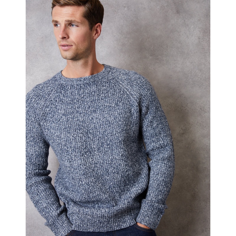 Navy Raglan Sleeve Crew Neck Jumper Navy S