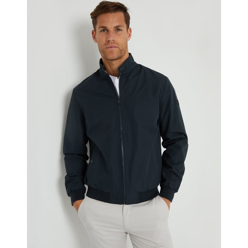 Navy Showerproof Harrington Jacket Navy S