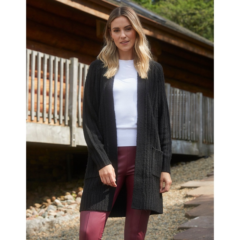 Black Knitted Cardigan Black 8