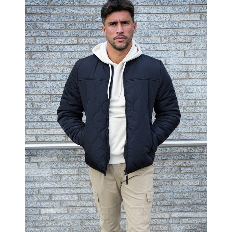 Black Onion Quilted Bomber Jacket Black S