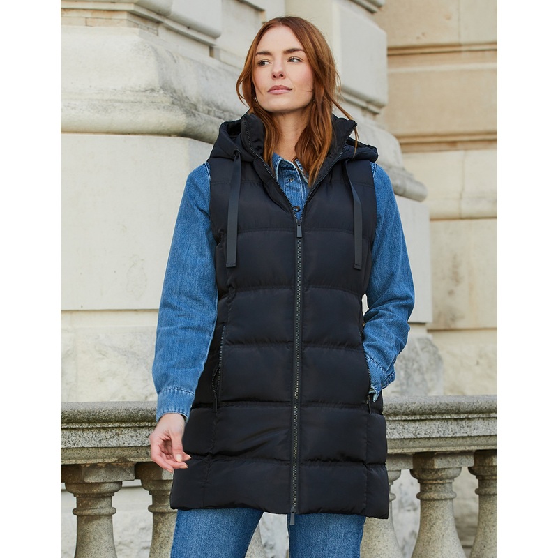 Black Sporty Padded Gilet Black 8