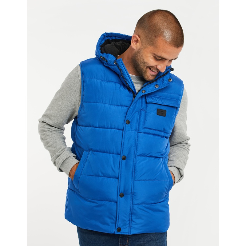 Royal Blue Hooded Padded Gilet Royal Blue S